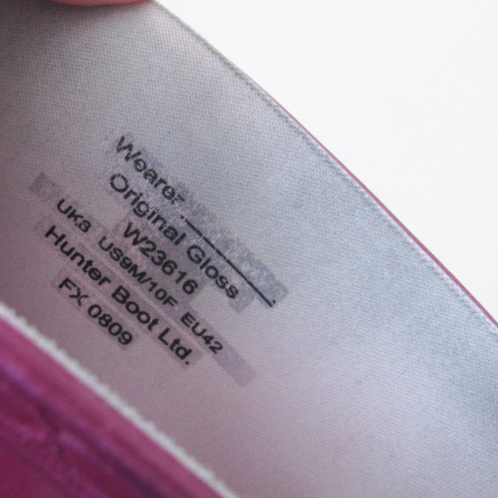 HUNTER Fuchsia Pink Tall Rain Boots- Unisex Women's 10 or Men's 9 *sold as is* - Picture 9 of 14